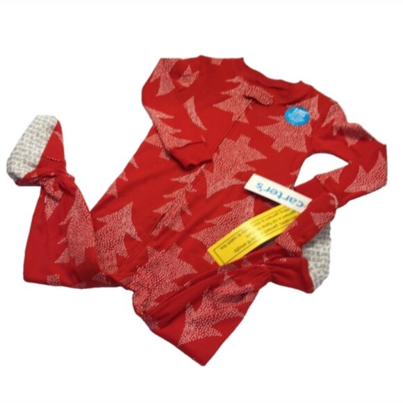 Carter's Baby One-Piece Christmas Tree Cotton Footed Pajama - Picture 4 of 4